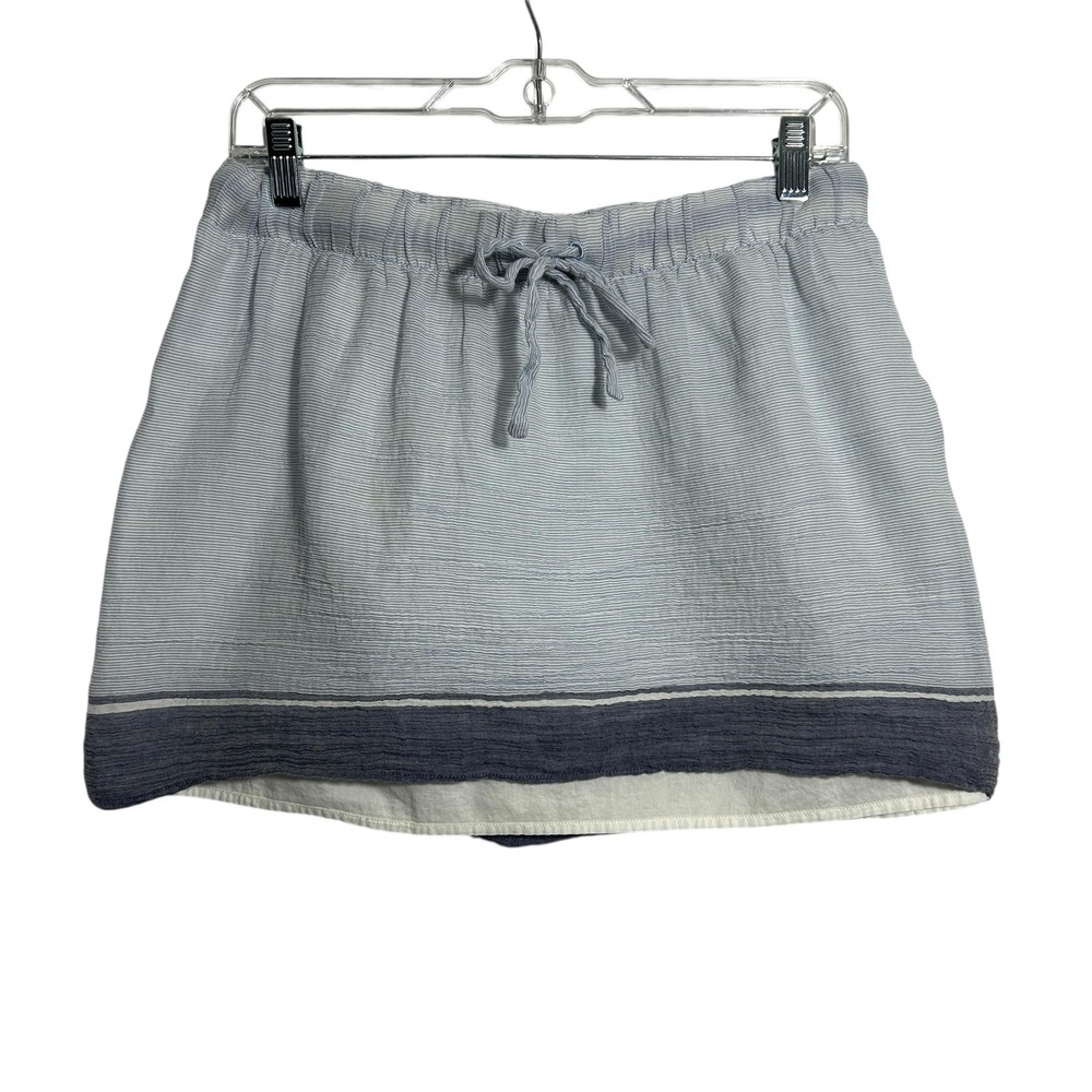 J. Crew Skirt Womens Small Nautical Striped Drawstring Waist Lined Cotton‎ Mini